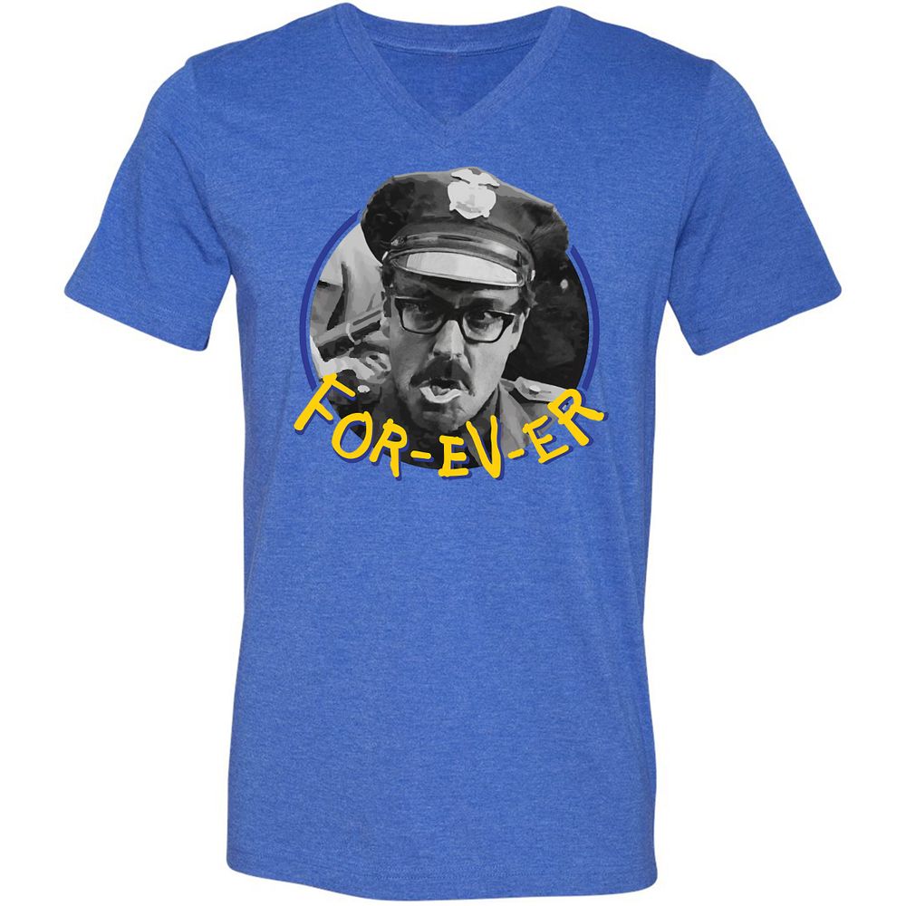 Unisex V-Neck T-Shirt - MD6PWGUB - Heather True Royal - 14