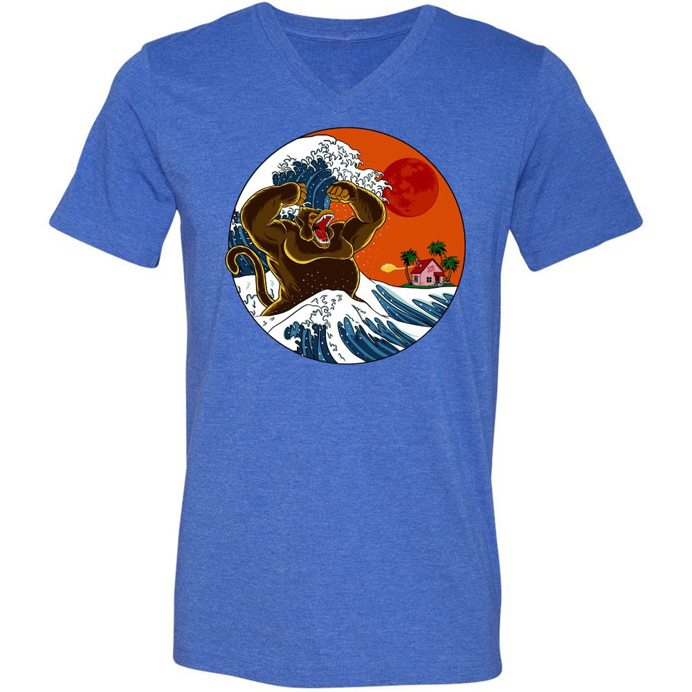 Unisex V-Neck T-Shirt - S7944W6C - Heather True Royal - 14