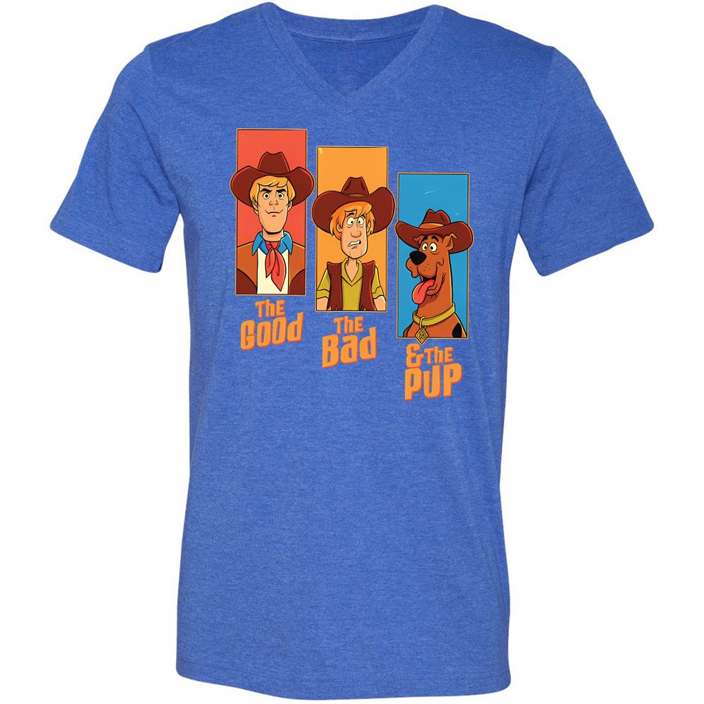 Unisex V-Neck T-Shirt - VZG9VJ8A - Heather True Royal - 14