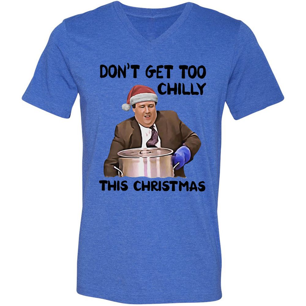 Unisex V-Neck T-Shirt - LZ3EBKAA - Heather True Royal - 14