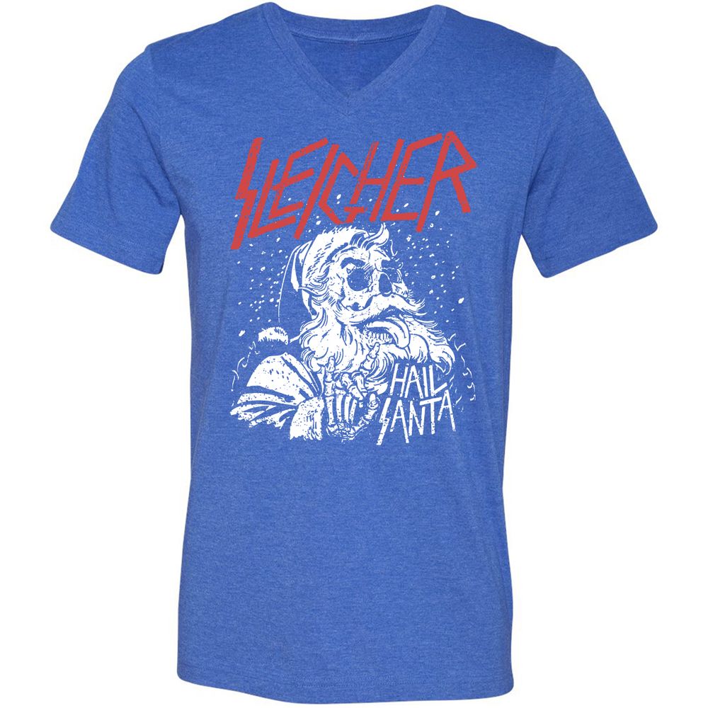 Unisex V-Neck T-Shirt - 26DWPNMX - Heather True Royal - 14