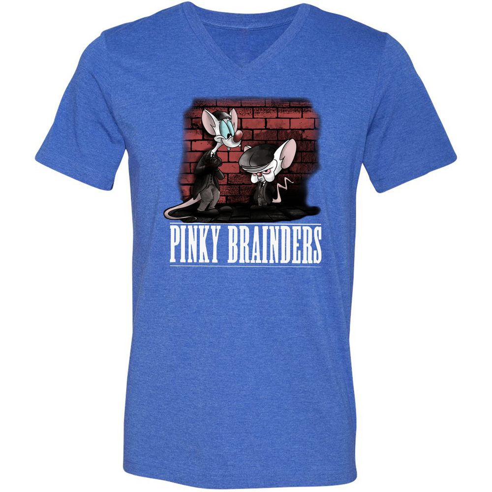 Unisex V-Neck T-Shirt - 8X8QRLFP - Heather True Royal - 14