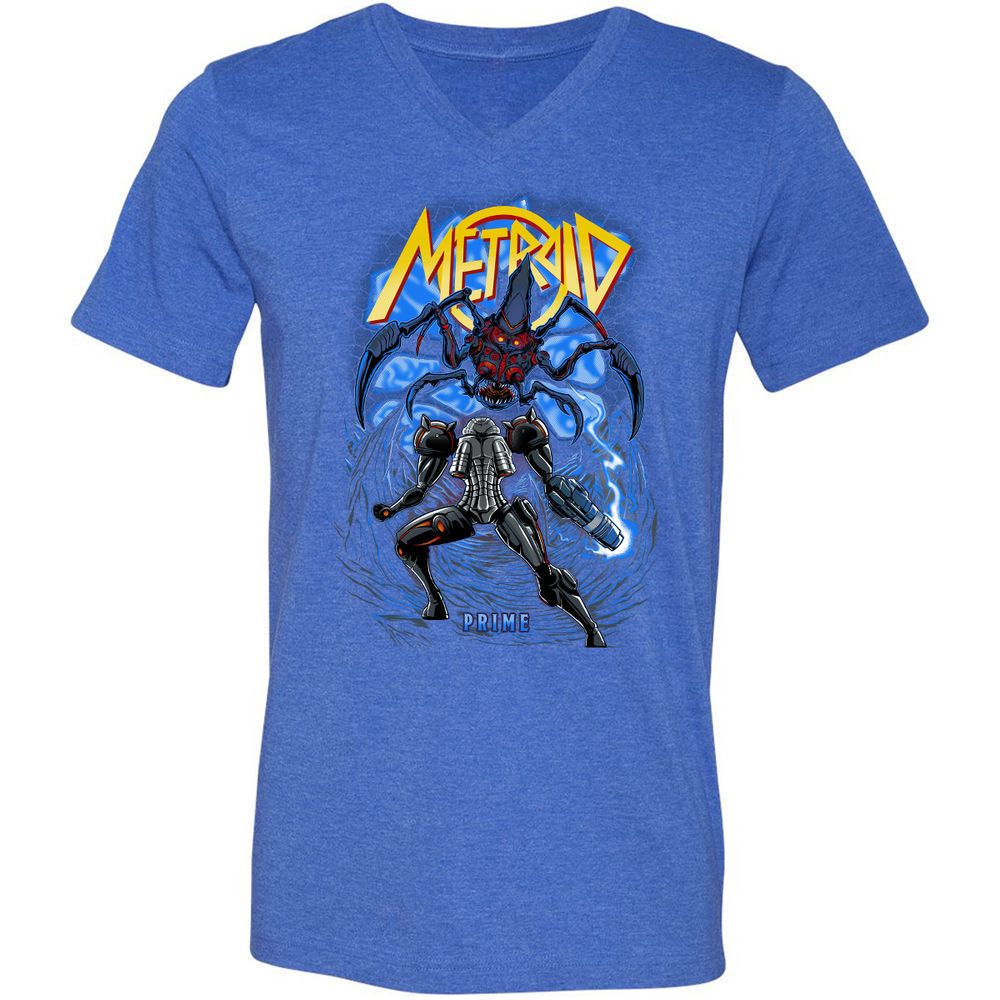 Unisex V-Neck T-Shirt - LP572C5A - Heather True Royal - 14