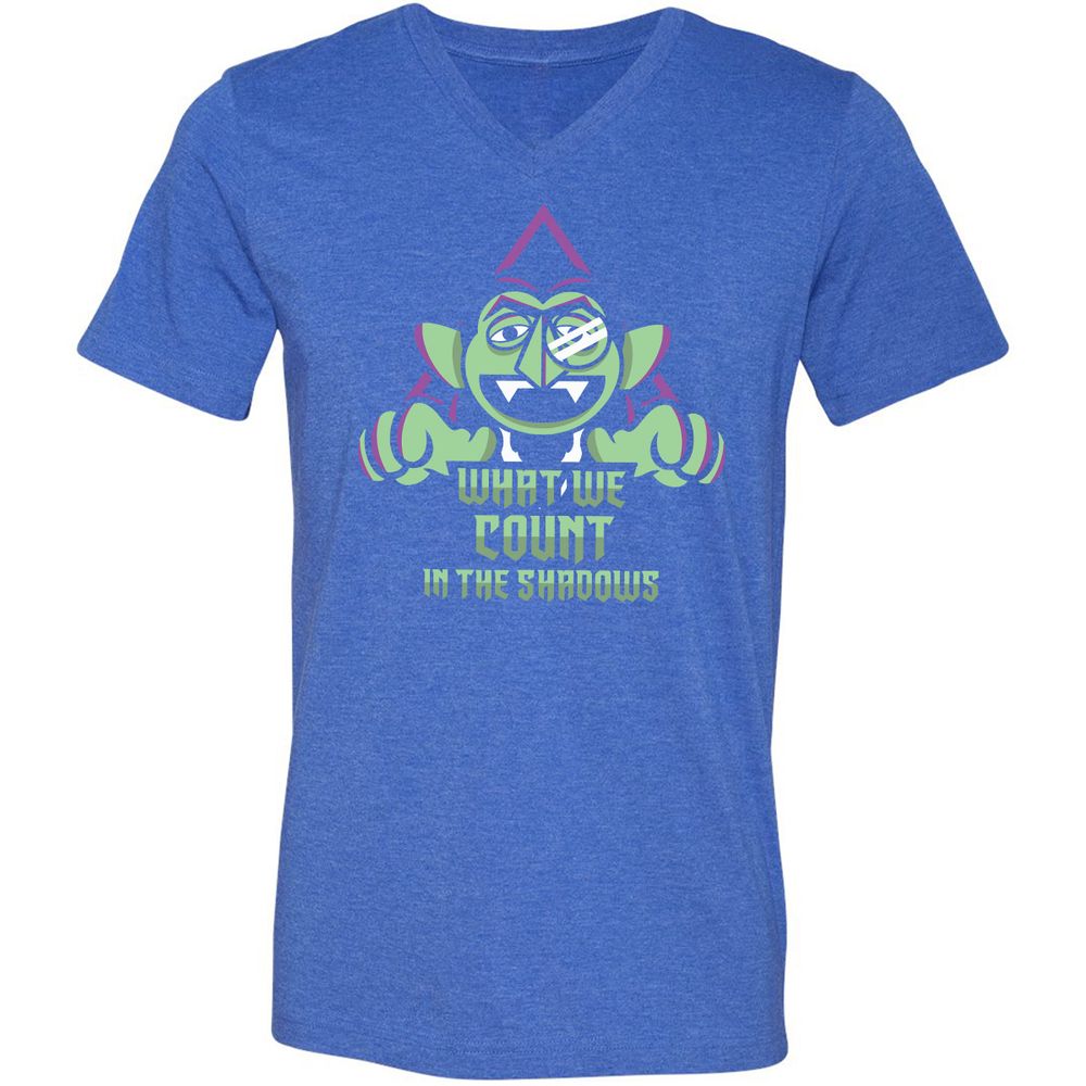 Unisex V-Neck T-Shirt - N6ZPRD17 - Heather True Royal - 14