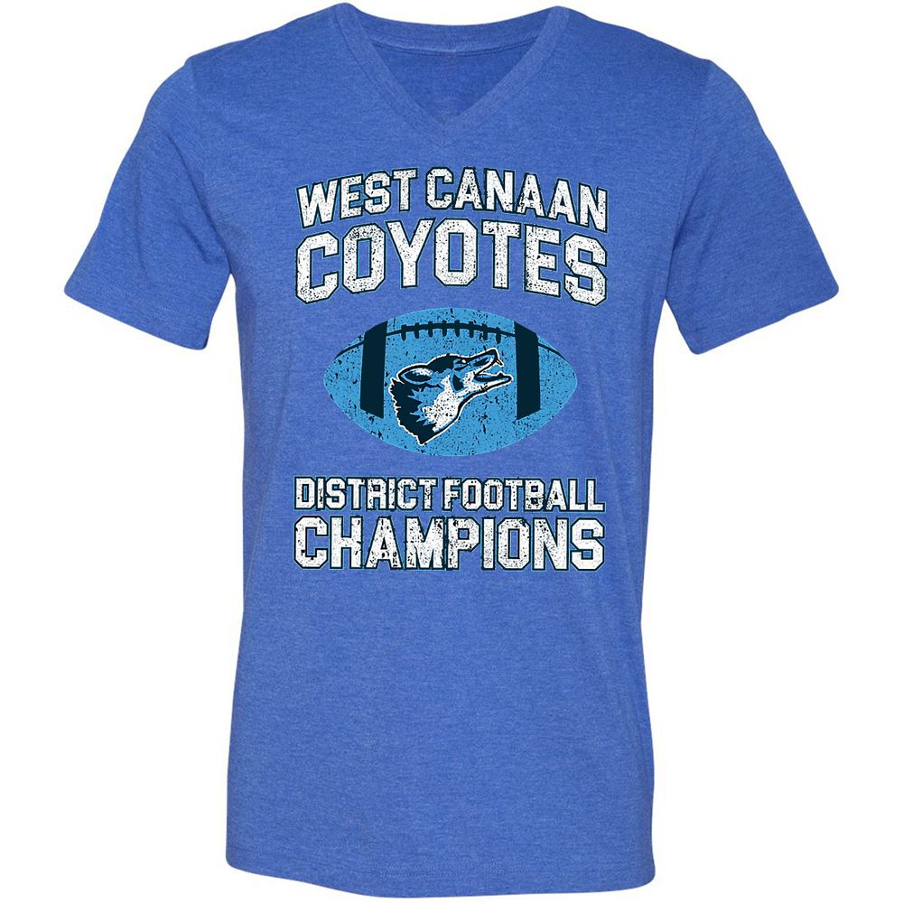 Unisex V-Neck T-Shirt - KNYWSK2B - Heather True Royal - 14