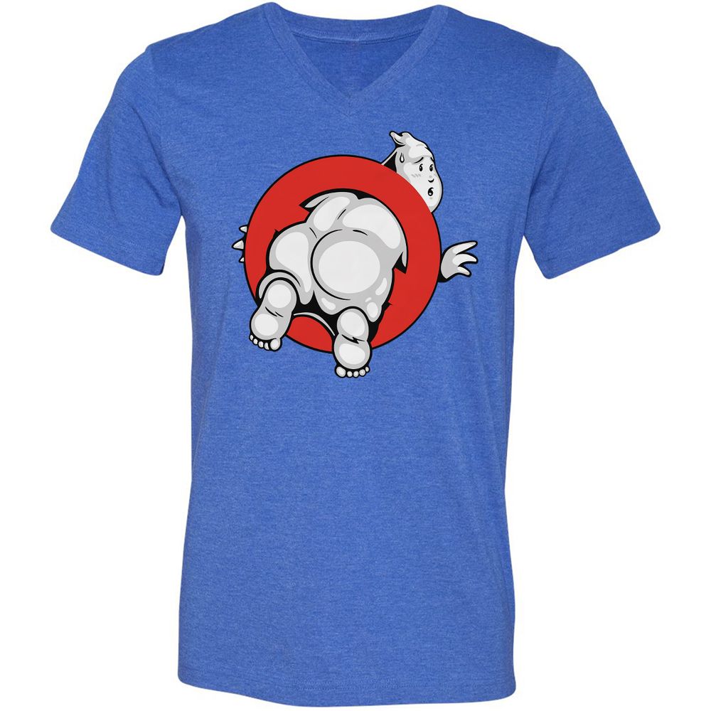 Unisex V-Neck T-Shirt - S8EUNX6Z - Heather True Royal - 14