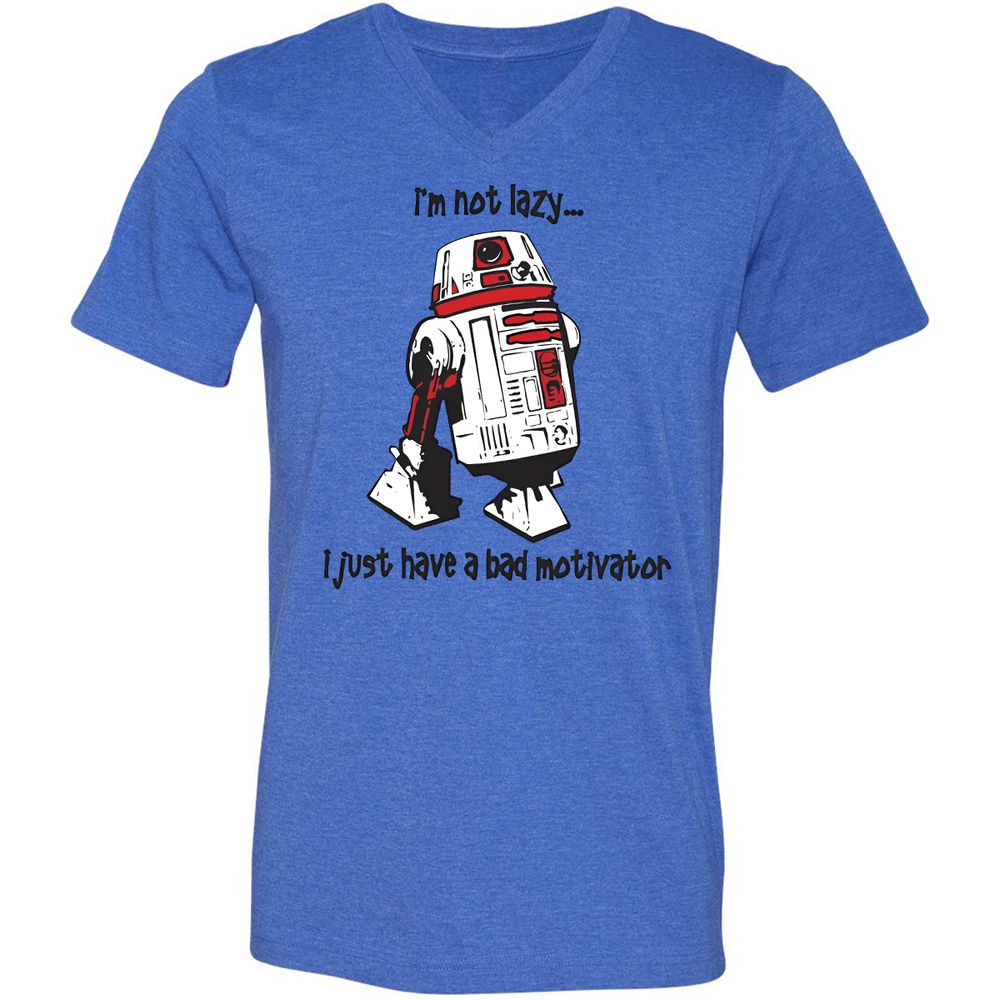 Unisex V-Neck T-Shirt - FC62ND4J - Heather True Royal - 14