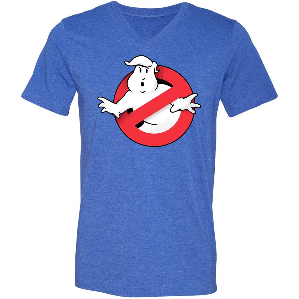 Unisex V-Neck T-Shirt - Z5RBN465 - Heather True Royal - 14