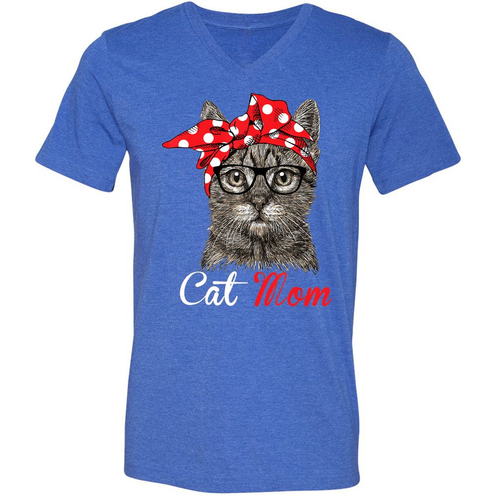 Unisex V-Neck T-Shirt - S22XK3S3 - Heather True Royal - 14