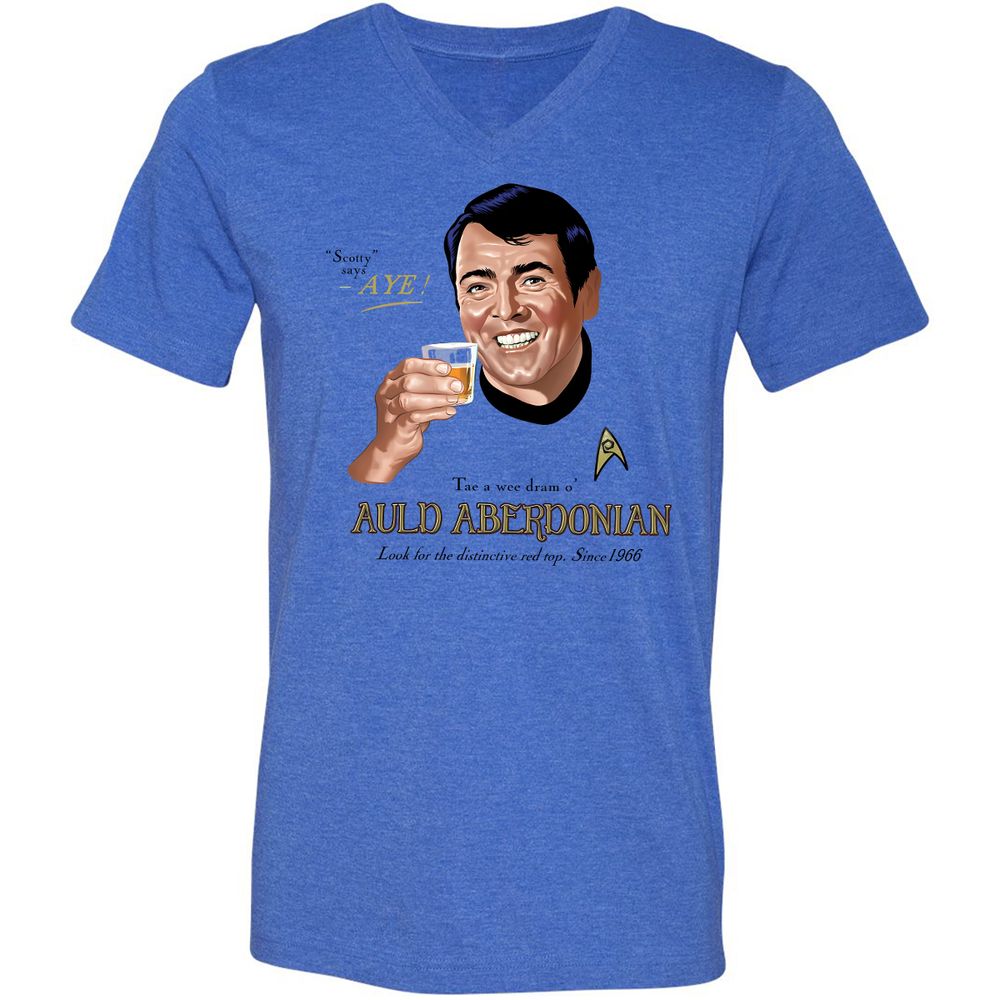 Unisex V-Neck T-Shirt - XNT61TL3 - Heather True Royal - 14