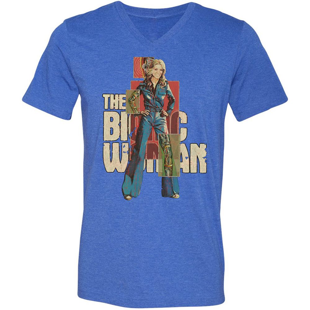 Unisex V-Neck T-Shirt - WUNFJP63 - Heather True Royal - 14