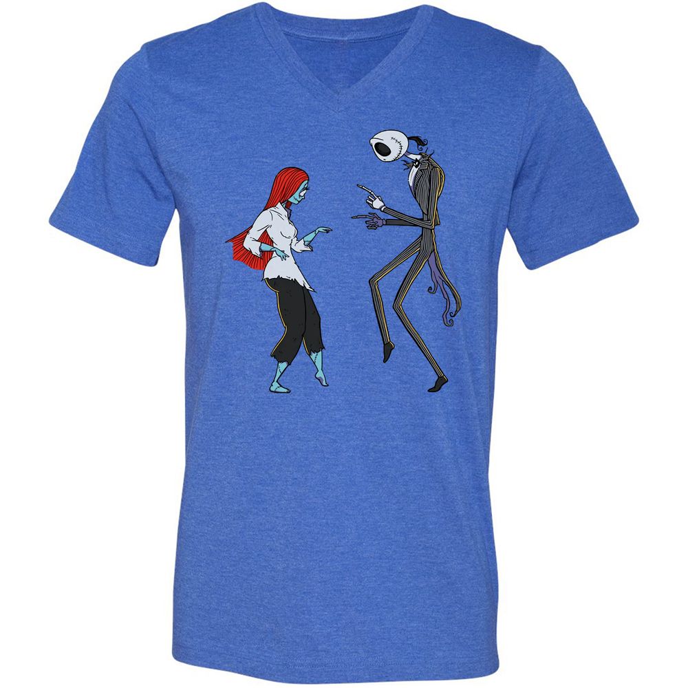 Unisex V-Neck T-Shirt - 84QCUNVN - Heather True Royal - 14