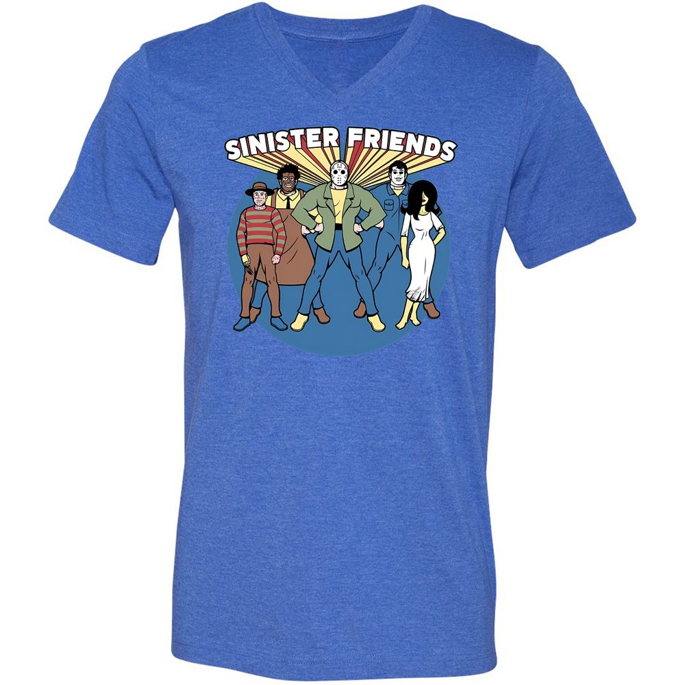 Unisex V-Neck T-Shirt - G5KAX15X - Heather True Royal - 14