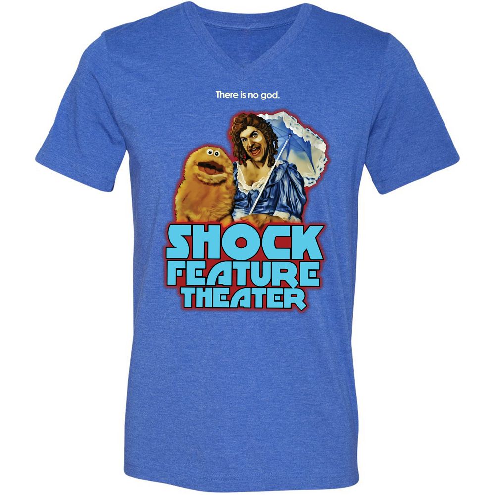Unisex V-Neck T-Shirt - 7PRJ6ZAE - Heather True Royal - 14