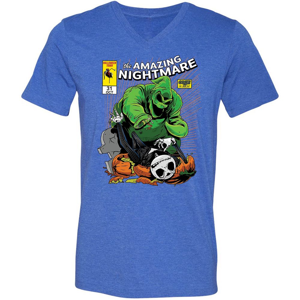 Unisex V-Neck T-Shirt - YDFNZHL5 - Heather True Royal - 14