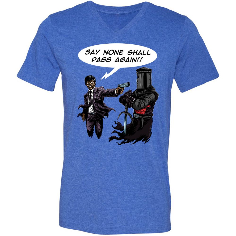 Unisex V-Neck T-Shirt - 5VLJ35MX - Heather True Royal - 14