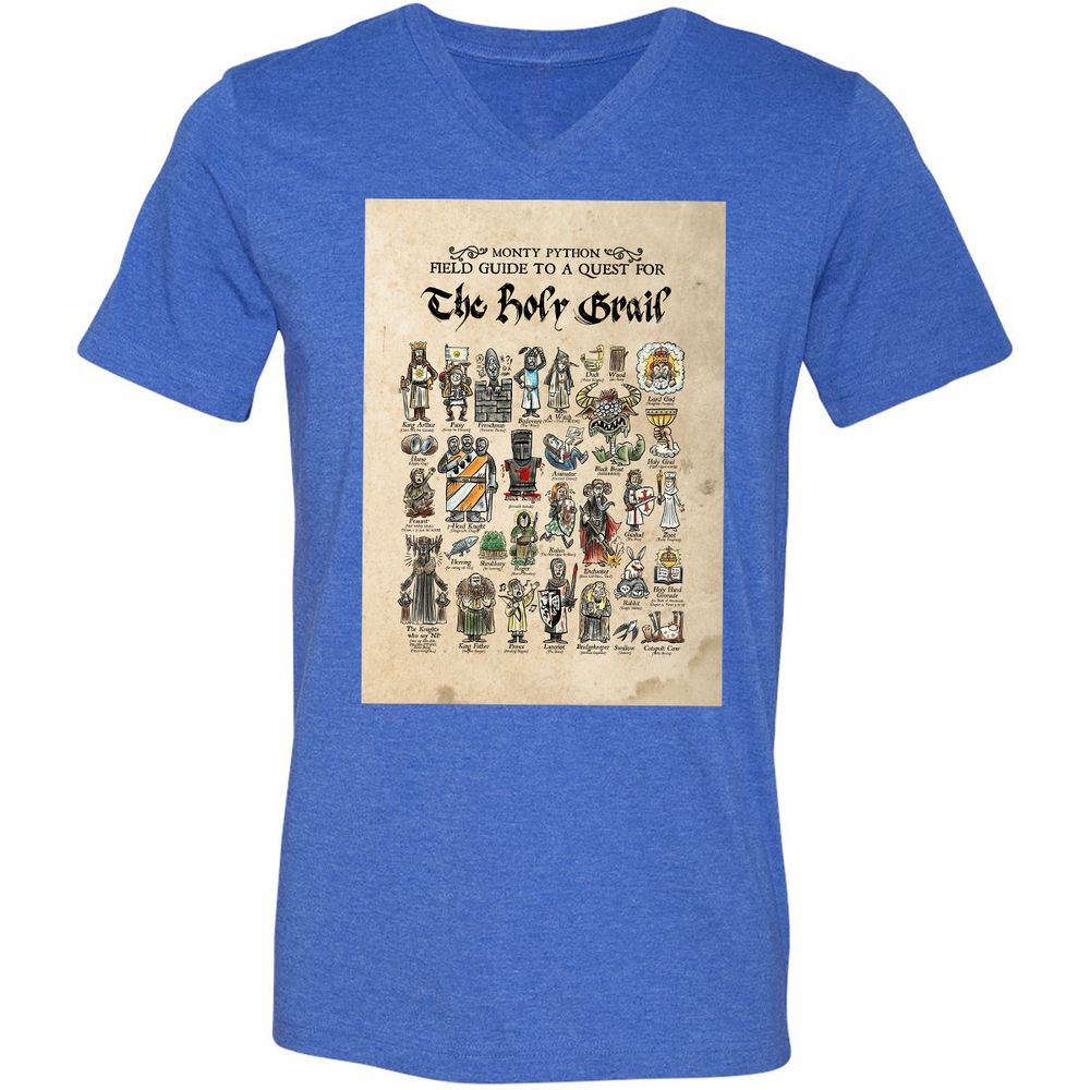 Unisex V-Neck T-Shirt - FRSCP2D9 - Heather True Royal - 14