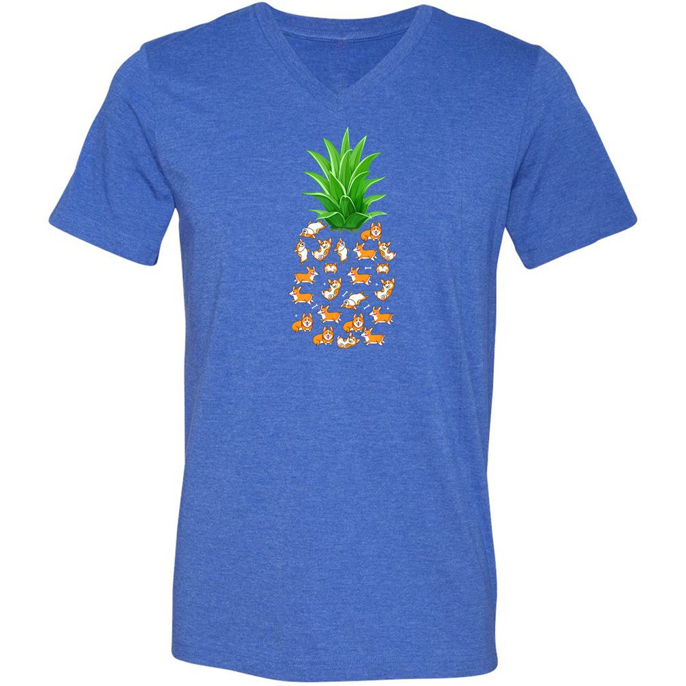 Unisex V-Neck T-Shirt - BYURW39F - Heather True Royal - 14