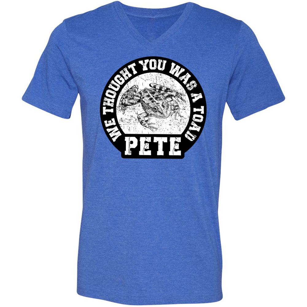Unisex V-Neck T-Shirt - 8X51TJ2E - Heather True Royal - 14