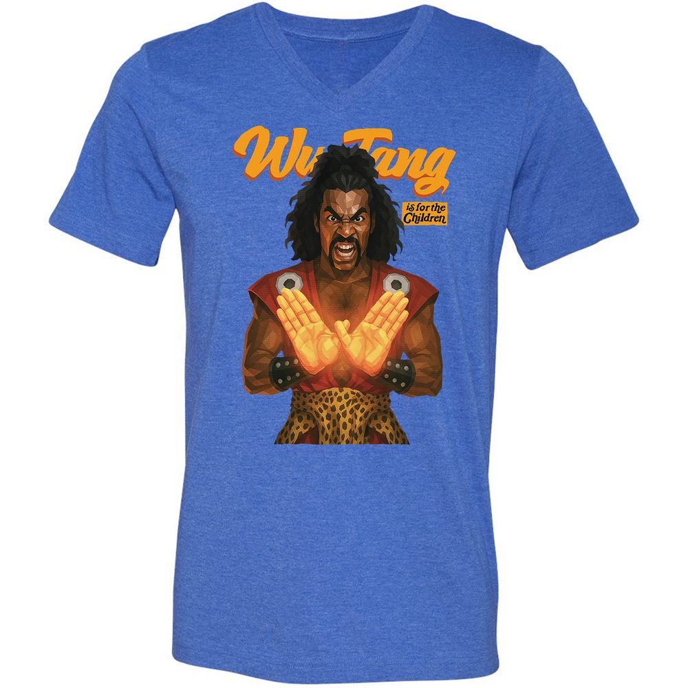 Unisex V-Neck T-Shirt - YHUTLEER - Heather True Royal - 14