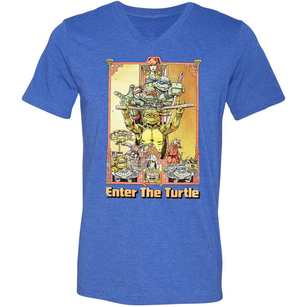 Unisex V-Neck T-Shirt - D5RRCSR5 - Heather True Royal - 14