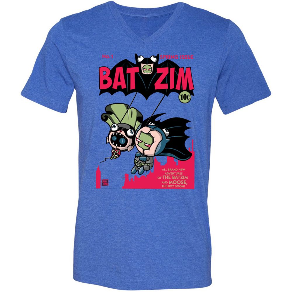 Unisex V-Neck T-Shirt - 1W3BT54W - Heather True Royal - 14