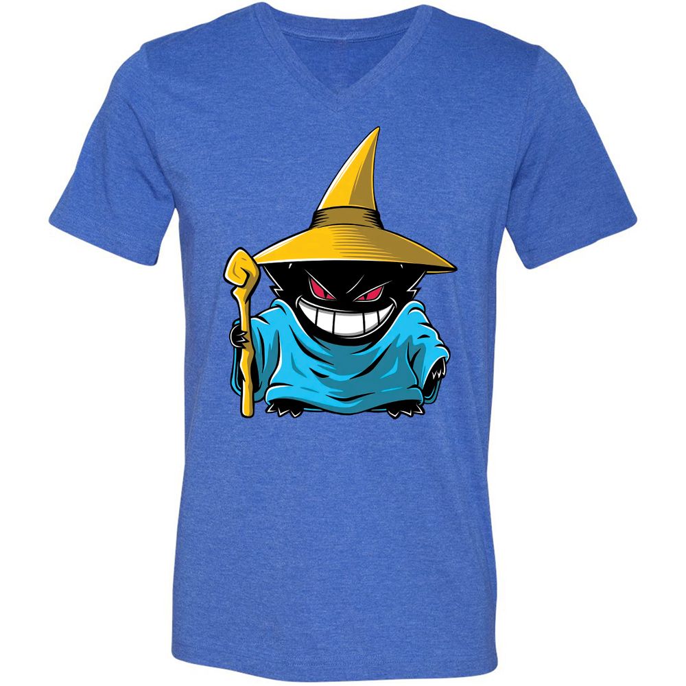 Unisex V-Neck T-Shirt - C86A9E5K - Heather True Royal - 14