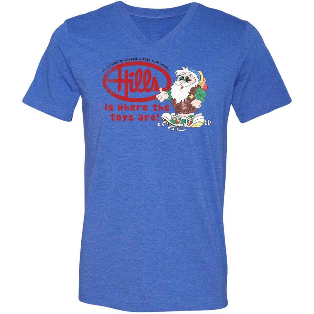 Unisex V-Neck T-Shirt - L3PFR7GZ - Heather True Royal - 14