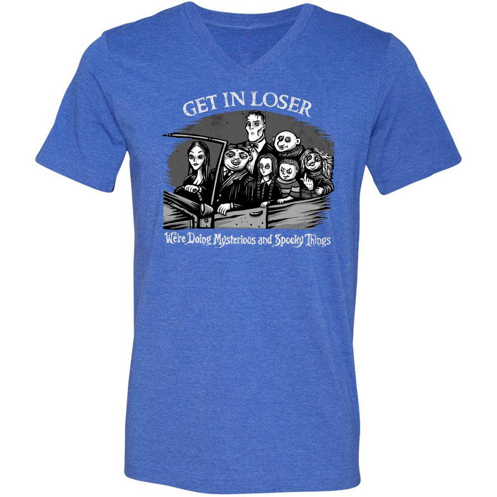 Unisex V-Neck T-Shirt - PXN9VXGB - Heather True Royal - 14
