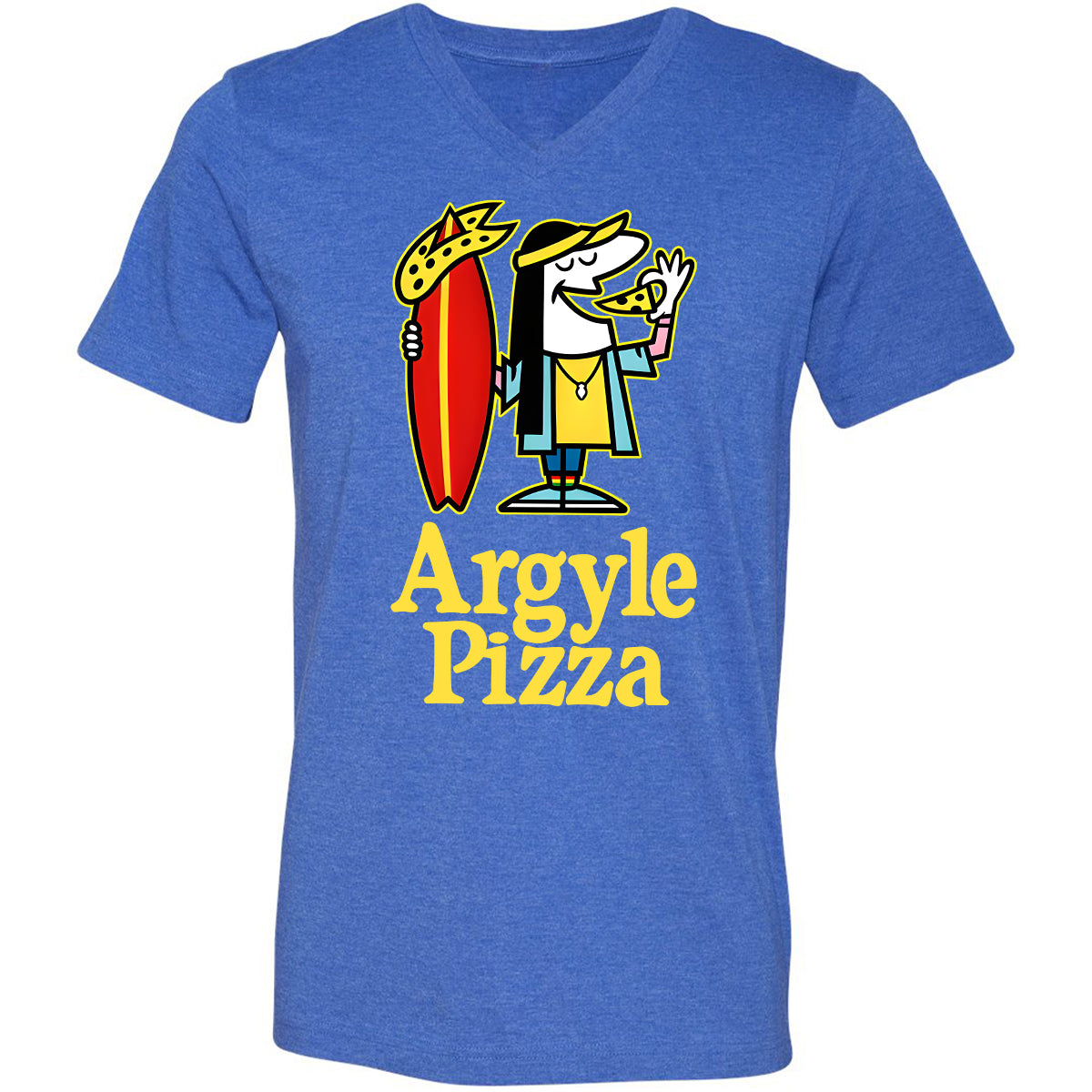 Unisex V-Neck T-Shirt - YQS359C3 - Heather True Royal - 14