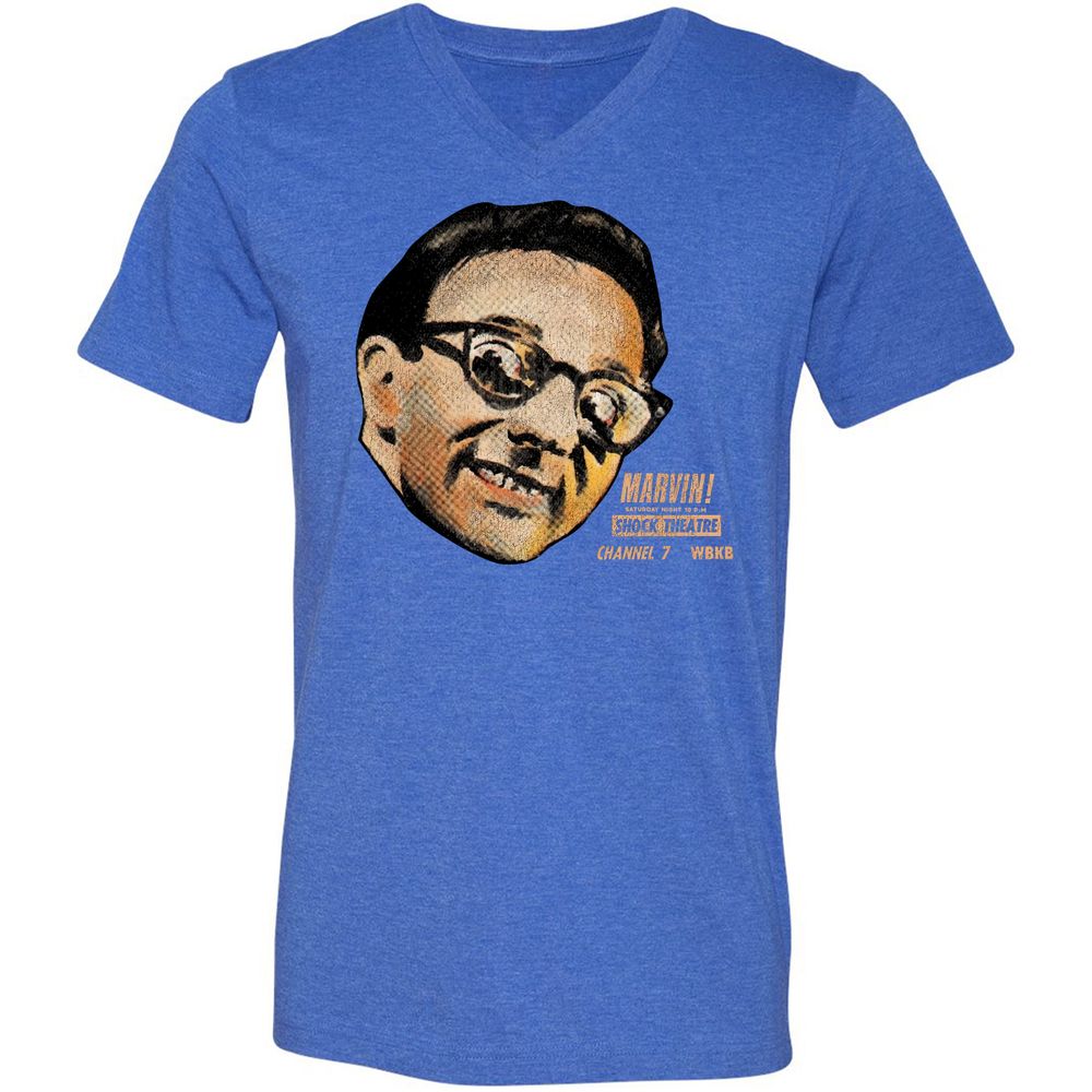 Unisex V-Neck T-Shirt - 1SDGPUSP - Heather True Royal - 14