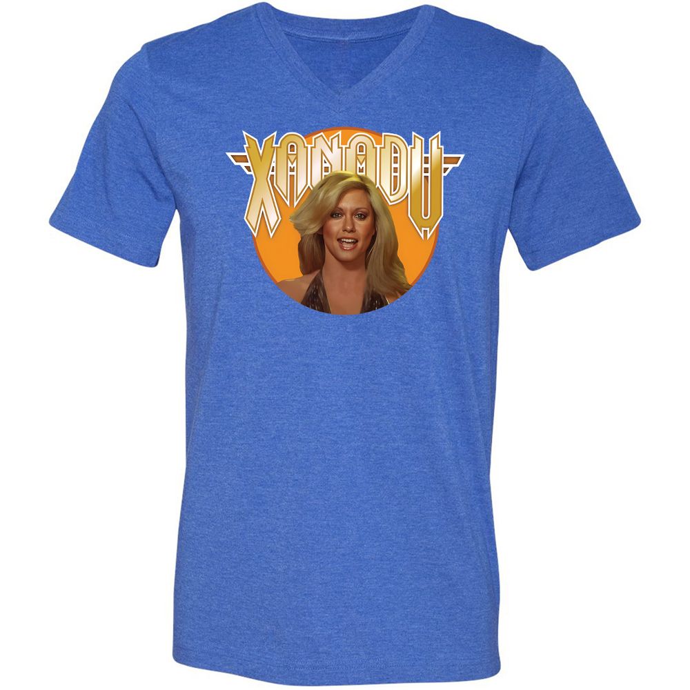 Unisex V-Neck T-Shirt - EYVXMJ4U - Heather True Royal - 14