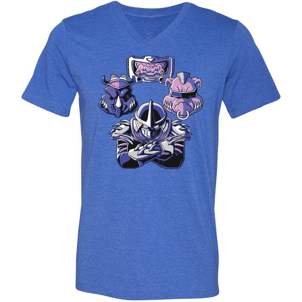 Unisex V-Neck T-Shirt - T8VHP5HC - Heather True Royal - 14