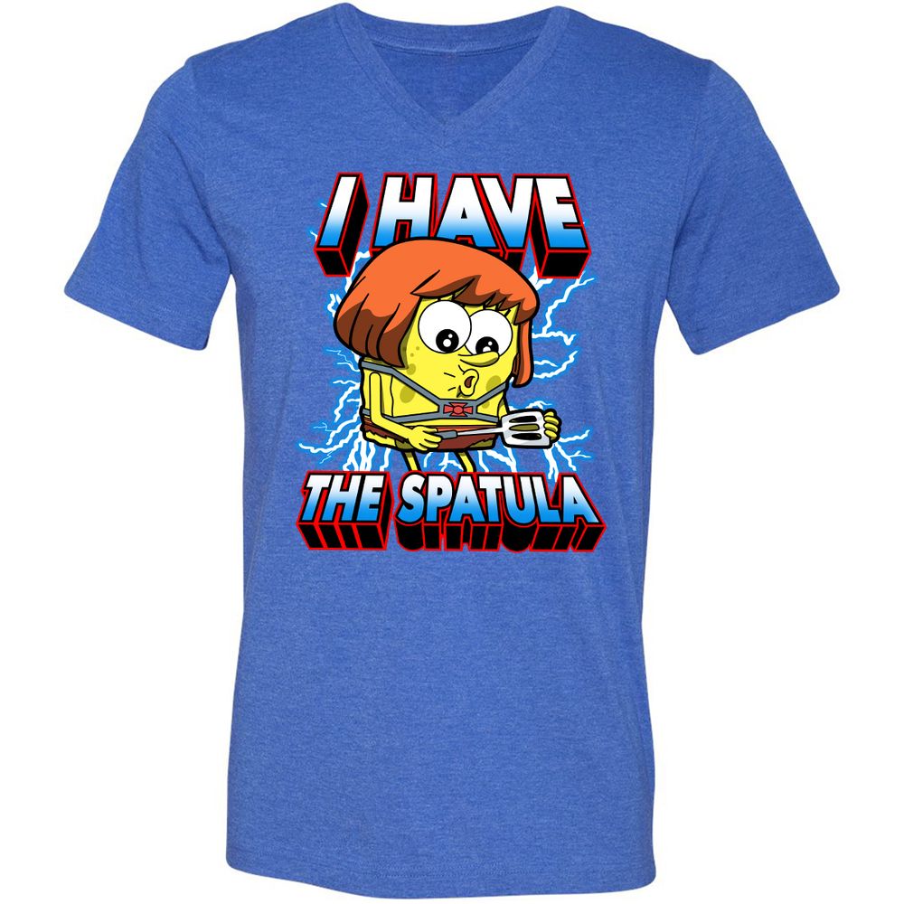 Unisex V-Neck T-Shirt - W44GA4GB - Heather True Royal - 14