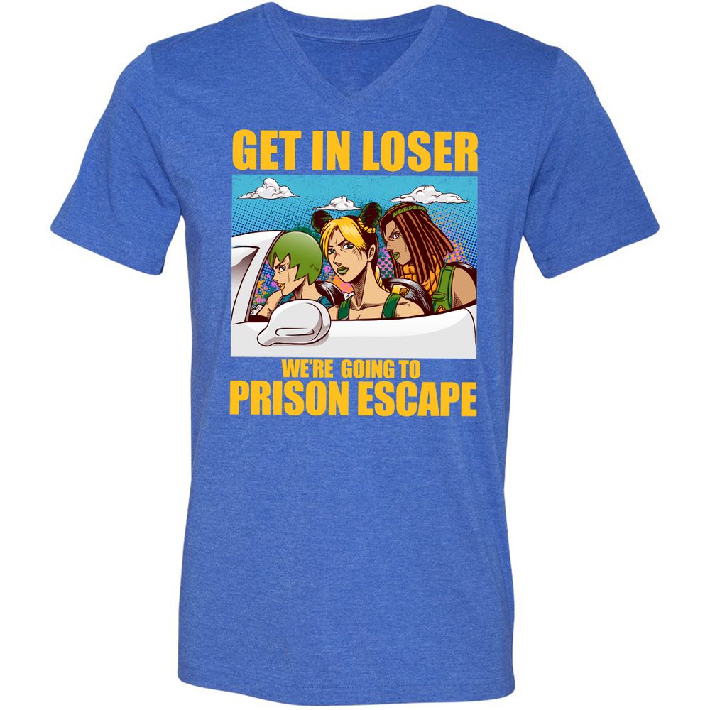 Unisex V-Neck T-Shirt - TQSQTHW4 - Heather True Royal - 14