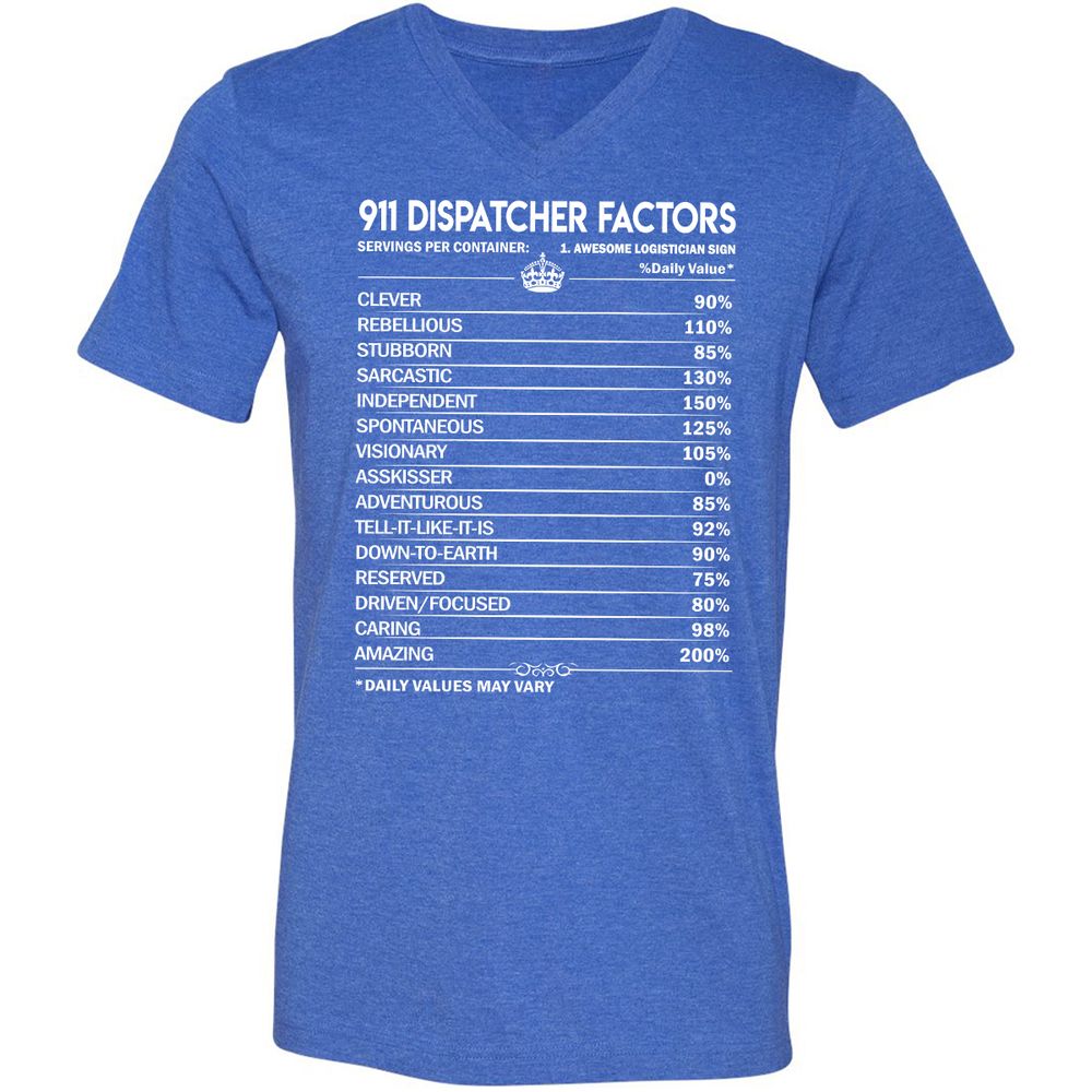 Unisex V-Neck T-Shirt - AHMP2Z15 - Heather True Royal - 14