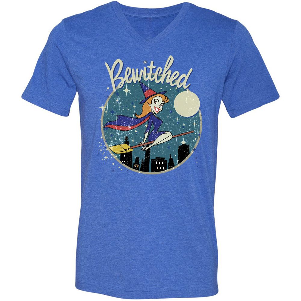 Unisex V-Neck T-Shirt - 1FGLLJNB - Heather True Royal - 14