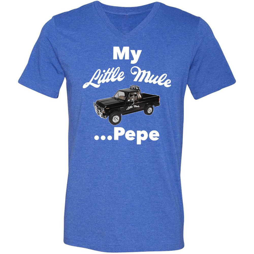 Unisex V-Neck T-Shirt - Q659RRPE - Heather True Royal - 14