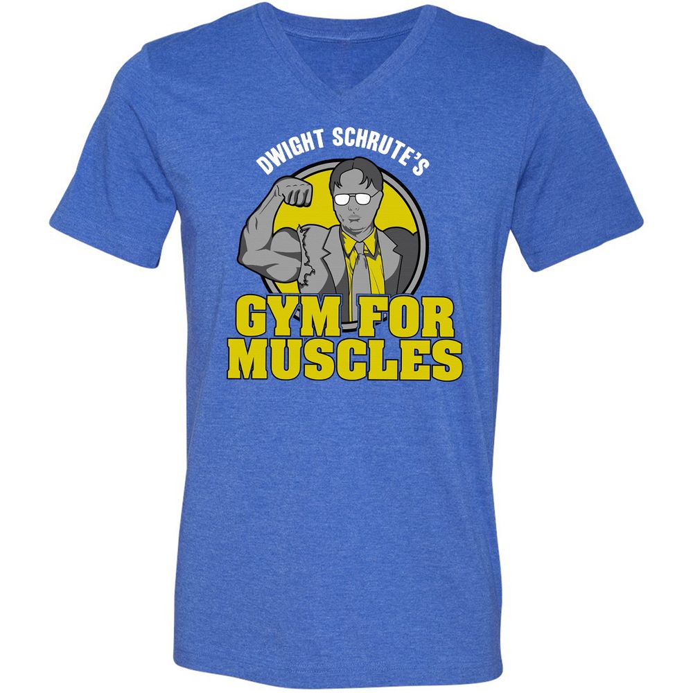 Unisex V-Neck T-Shirt - 9UJE8S9S - Heather True Royal - 14