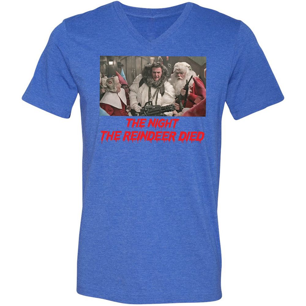 Unisex V-Neck T-Shirt - MLN11NRZ - Heather True Royal - 14
