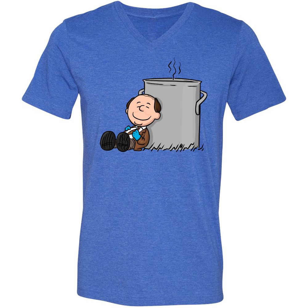 Unisex V-Neck T-Shirt - VDQA34A8 - Heather True Royal - 14