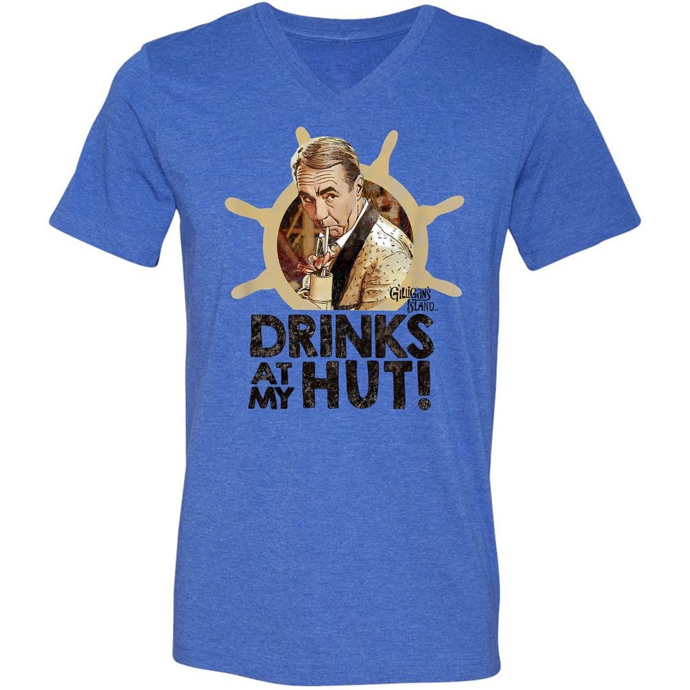 Unisex V-Neck T-Shirt - UD14M7TF - Heather True Royal - 14
