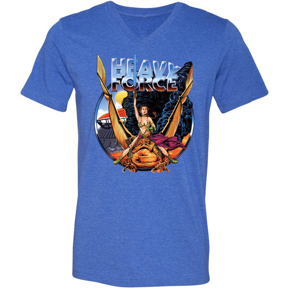 Unisex V-Neck T-Shirt - C8TF8832 - Heather True Royal - 14