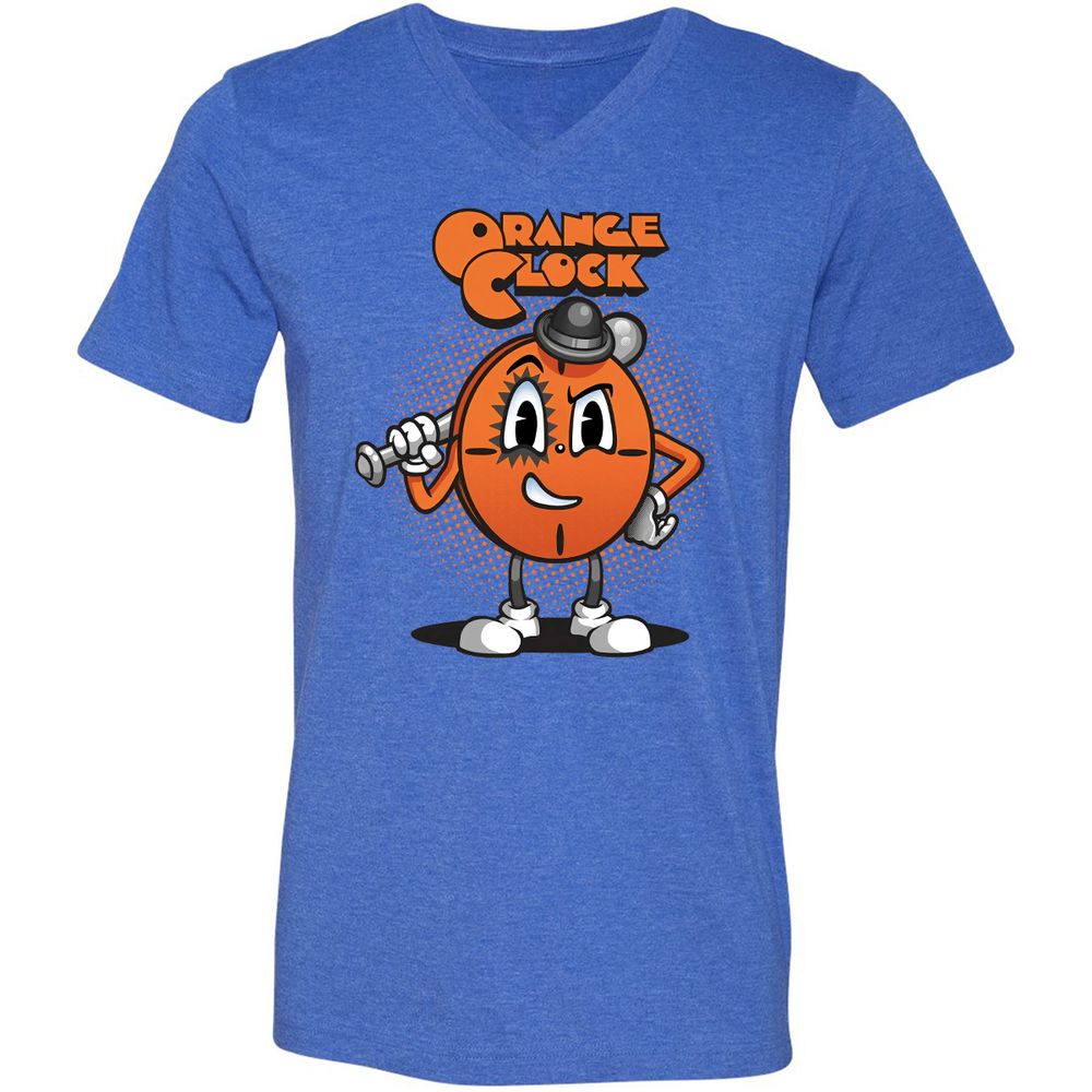 Unisex V-Neck T-Shirt - QWMMLYM9 - Heather True Royal - 14