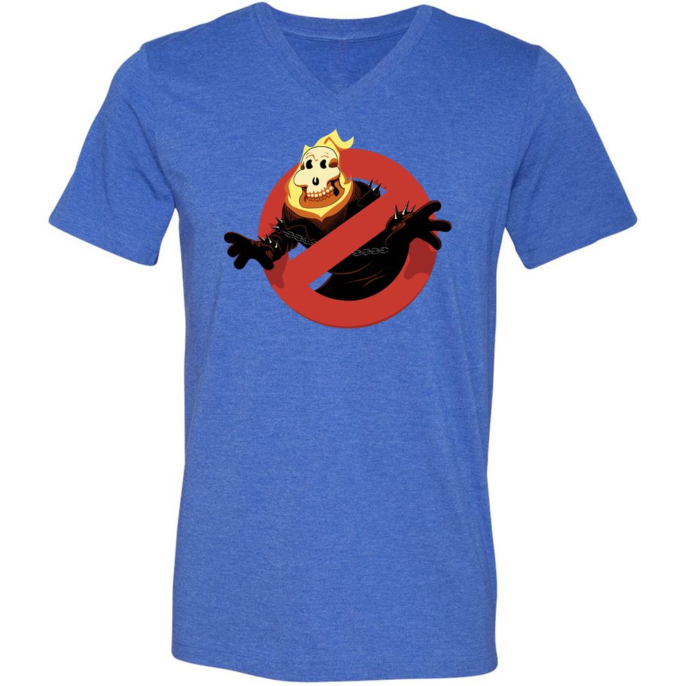 Unisex V-Neck T-Shirt - NDVUBBAZ - Heather True Royal - 14