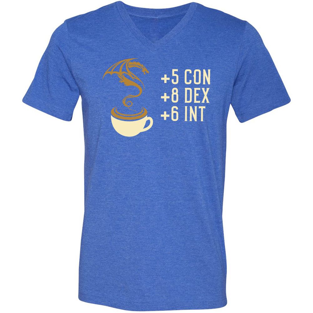 Unisex V-Neck T-Shirt - WR7UDQQS - Heather True Royal - 14