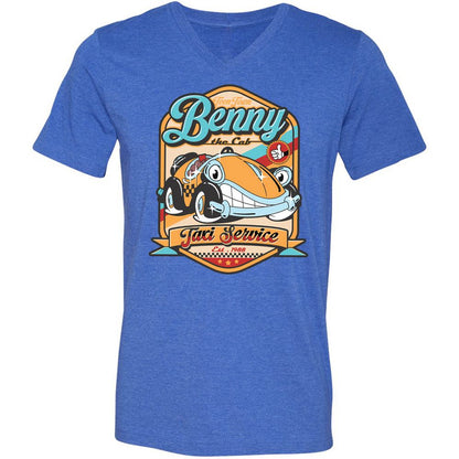 Unisex V-Neck T-Shirt - 2JTHAMFJ - Heather True Royal - 14
