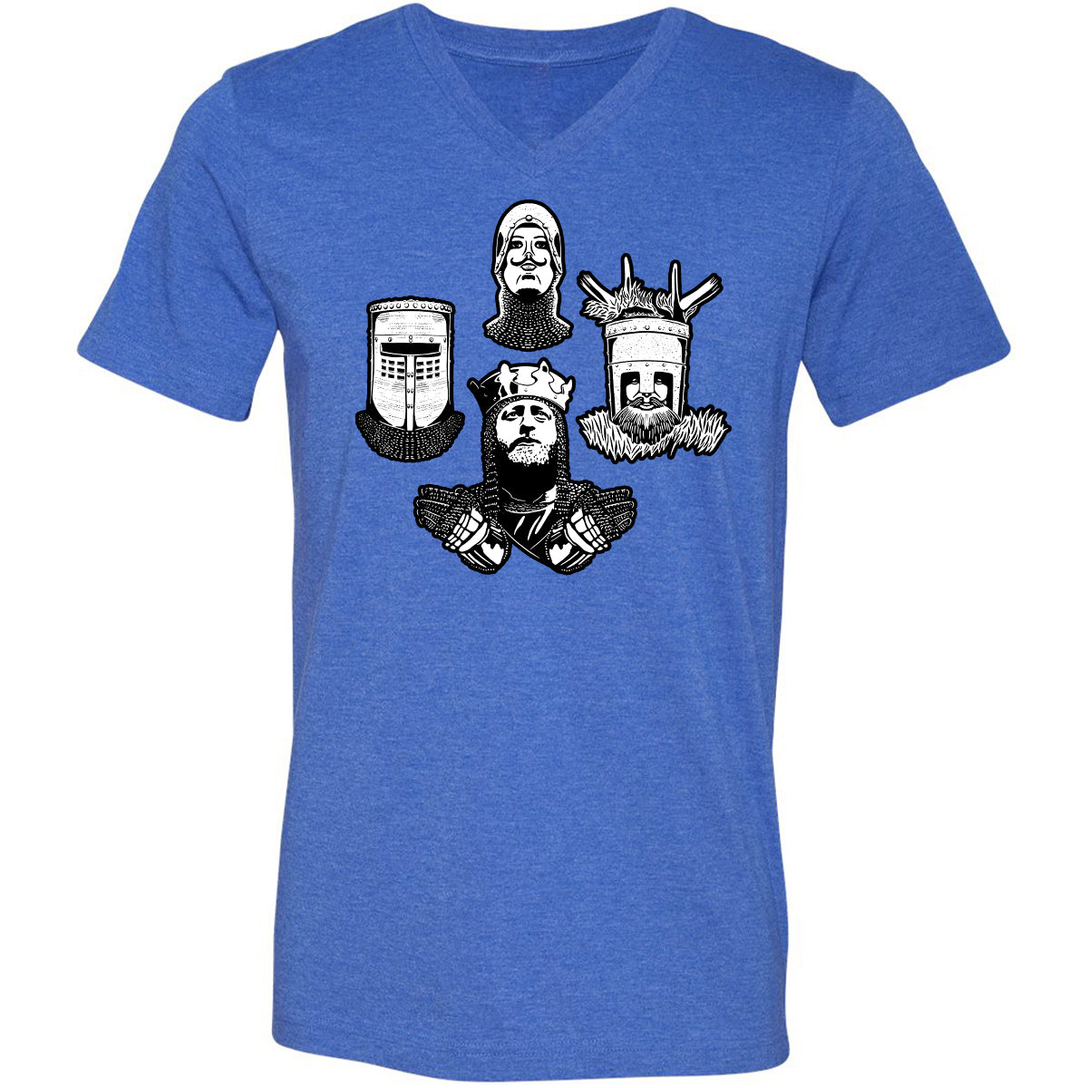 Unisex V-Neck T-Shirt - AL1ZGGQC - Heather True Royal - 14