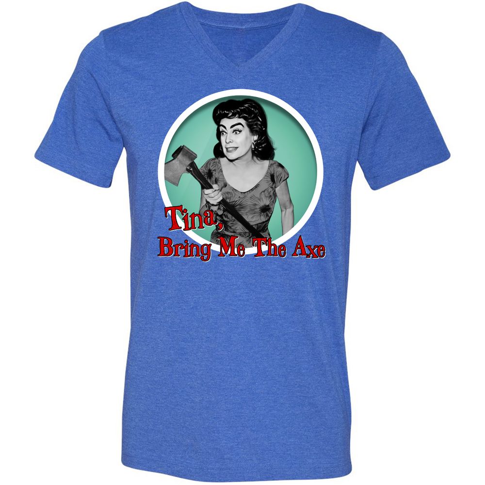 Unisex V-Neck T-Shirt - CN6A69MY - Heather True Royal - 14