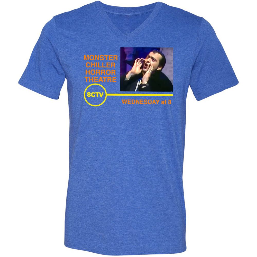 Unisex V-Neck T-Shirt - SV6U6C2U - Heather True Royal - 14
